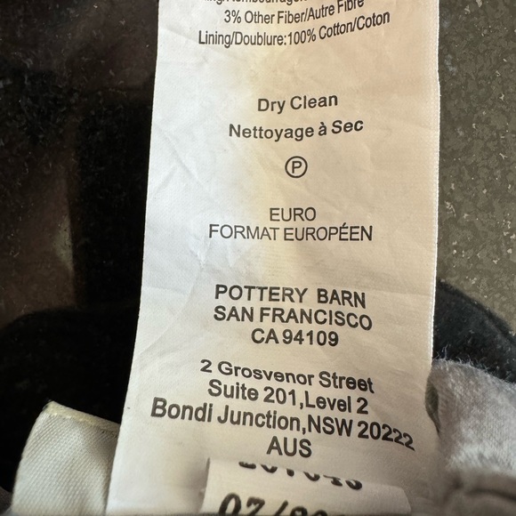 (2) Pottery Barn Quilted Silk/Cotton Euro Sham - Picture 4 of 4